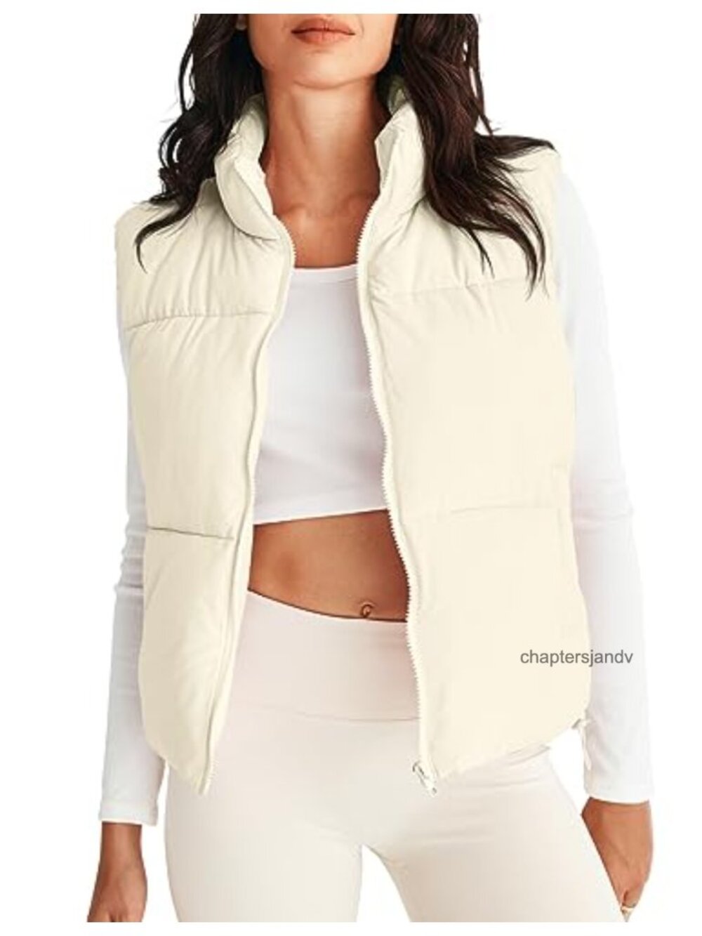 Women's Puffer Vest Sleeveless Quilted Zip Up Coat Fall Winter